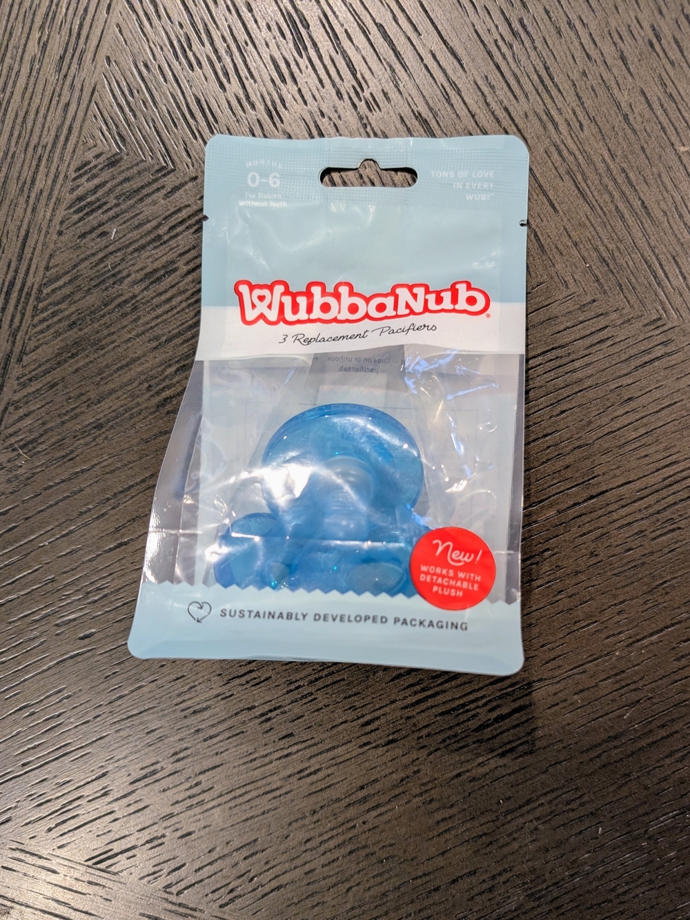 WubbaNub 3 Pack Pacifiers - Blue